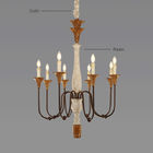 Mexican black wrought iron candle chandelier for home lighting（WH-CI-27)