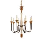 Mexican black wrought iron candle chandelier for home lighting（WH-CI-27)