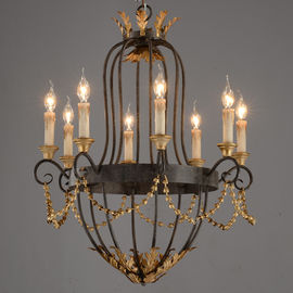 Antique french wrought iron chandelier for Indoor home hotel pendant lights (WH-CI-45)