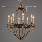 Antique french wrought iron chandelier for Indoor home hotel pendant lights (WH-CI-45)
