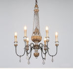 Wood candelabra chandelier Pendant lamp 6 Lights  (WH-CI-61)