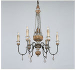 Wood candelabra chandelier Pendant lamp 6 Lights  (WH-CI-61)