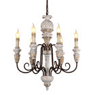Iron chrome and wood chandelier for Living room Bedroom (WH-CI-69）