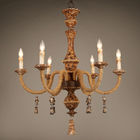 Rustic wood and iron chandelier for indoor home Lighting (WH-CI-68)