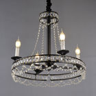 E14/E12 Black iron candle chandelier with K9 crystal (WH-CI-78)