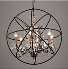 Rustic american style crystal globe Round chandelier (WH-CI-85)