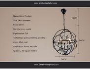 Rustic american style crystal globe Round chandelier (WH-CI-85)