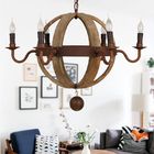 Round Rustic Chandelier Wood Material for home lighting (WH-CI-90)