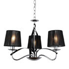 Black chic chandeliers with lampshade for Living room Bedroom Project Lighting (WH-MI-20)