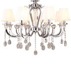 White contemporary chandelier for indoor home hanging lamp (WH-MI-34)