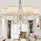 Elegant modern metal chandelier with lampshade for indoor home lighting fixtures (WH-MI-38)