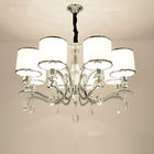 Brushed nickel sphere chandelier with lamshade for home lighting (WH-MI-41)