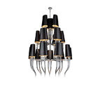 Pottery barn chandelier with Lampshade Art Iron Pendant lamp (WH-MI-48)