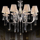 Metal crystal chandelier with Lampshade for indoor home lighting Fixtures (WH-MI-54)