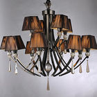 Hampton bay chandelier with Black Lampshade for living room bedroom (WH-MI-55)