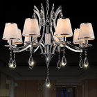 Pewter metal chandelier with lampshade indoor home light fixtures (WH-MI-64)