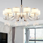 Metal chandelier lighting 6/8/10 Lights with white lampshade light fixtures (WH-MI-66)