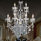 Capodimonte chandelier metal material with lampshade for indoor home lighting fixtures (WH-MI-73)