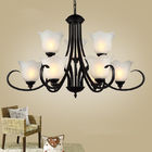 Rot Black iron chandeliers for farmhouse hotel lighting fixtures (WH-CI-94)