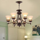 Black iron dining room chandelier for sitting room Farmhouse lighting (WH-CI-96)