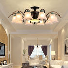Wrought iron and glass chandelier for home lighting fixtures (WH-CI-99)
