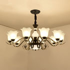 Black wrought iron chandeliers sale with Glass Lampshade (WH-CI-101)