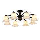 Black Wrought iron dining room chandeliers ceiling lamp (WH-CI-102)