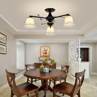 Black Wrought iron dining room chandeliers ceiling lamp (WH-CI-102)