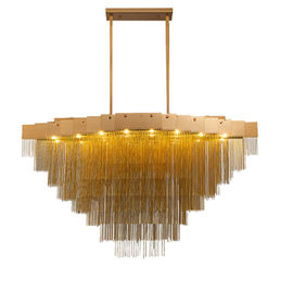 Modern pull chain chandelier Gold Color For Project Lighting (WH-CC-12)