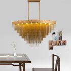 Modern pull chain chandelier Gold Color For Project Lighting (WH-CC-12)