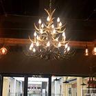 Moose antler resin chandelier for hotel Porject Lighting (WH-AC-03)