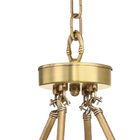 Modern copper chandelier Round Body With lampshade (WH-PC-12)