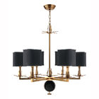 Contemporary copper chandelier lighting with Blue lampshade for living room Lighting (WH-PC-15)