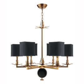 Contemporary copper chandelier lighting with Blue lampshade for living room Lighting (WH-PC-15)