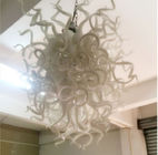 White blown glass chandelier for Project indoor home Lighting (WH-BG-05)