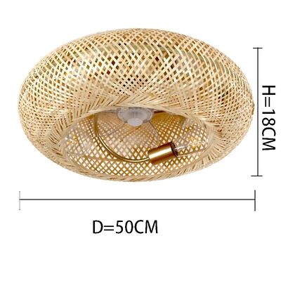 Ventilator Lamp 50cm Air Invisible Blades Retractable Silent Bamboo Ceiling Fan Fans With Lights(WH-CLL-51)