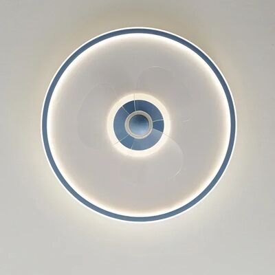 Remote Control Home Bedroom Living Room Decoration LED Ceiling Fan round Minimalist Ceiling Fan Light (WH-CLL-55)