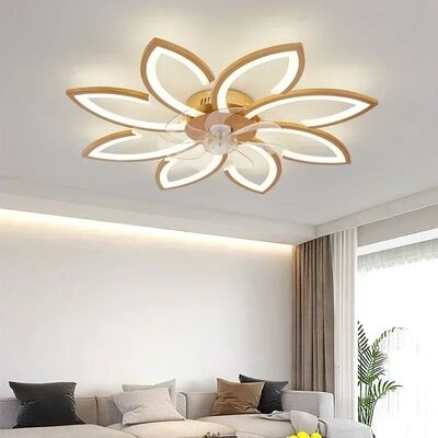 Remote Control Living Dining Table Room Bedrooms Fan Lighting Fixtures Petals led Ceiling fan light(WH-CLL-57)