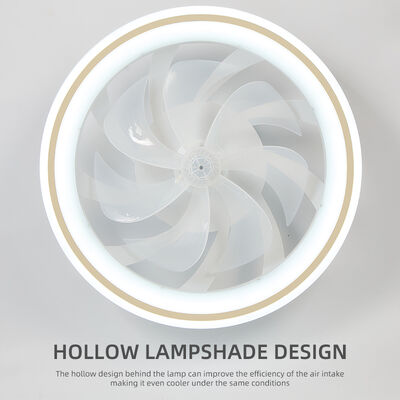 Modern and Simple Home Intelligent Remote Control Restaurant LED Round Acrylic ceiling Fan Light(WH-CLL-59)