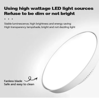 Bedroom Home Decoration white Invisible Bladeless Remote Control Dimming Electric Fan (WH-CLL-69)