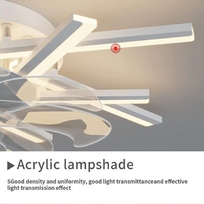 Bedroom Remote Control Reversible Blades Fans Led Invisible branch Ceiling Fan Lamp (WH-CLL-79)