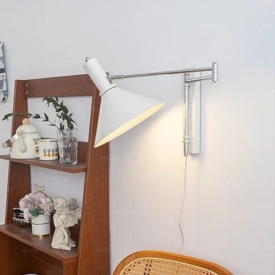 Minimalist Study Reading Lamp  red Bauhaus Bedside Foldable Rocker Arm Wall Lamp(WH-VR-117)