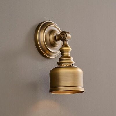 Clear Glass Indoor Parlor Bedside Stairs Hotel Lighting Old Copper Wall Lamp (WH-VR-129)