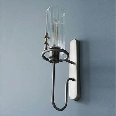 retro Luxury Iron Glass Black LED Decor Home Wall Lamp  (WH-VR-133)