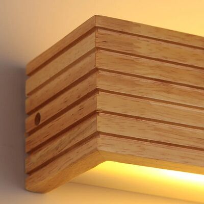 Bathroom Mirror Indoor Lighting Linear Solid Wood LED Wall Lamps (WH-VR-134)