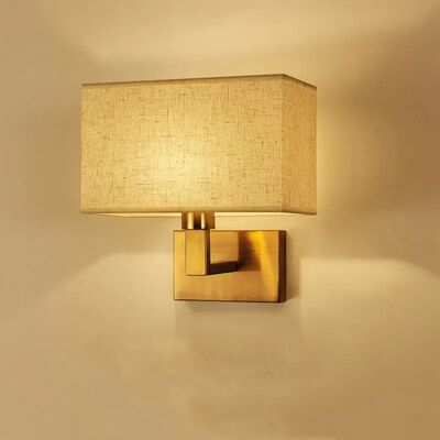 Copper Lamp Stair Hotel Corridor Living Room Aisle Bedside Table Cloth Wall Lights(WH-VR-141)