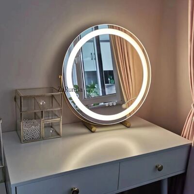 Makeup Mirror with 10X Magnification and Smart Touch Dimmable 3 Modes 360° Rotation White Vanity Mirror with Lights (WH-MR-72)