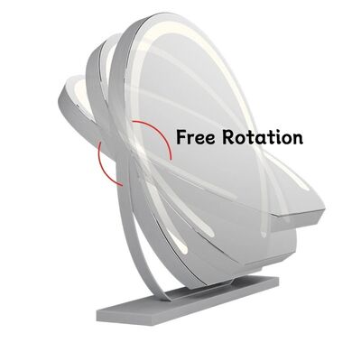 15X Magnification Smart Touch Dimmable 3 Modes 360° Rotation LED Round Makeup Vanity Mirror with Lights Mirror(WH-MR-79)
