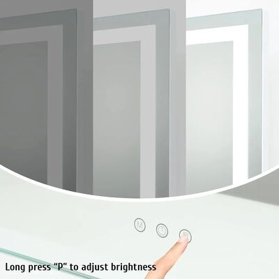 15X Magnification Smart Touch Dimmable 3 Modes 360° Rotation LED Round Makeup Vanity Mirror with Lights Mirror(WH-MR-79)