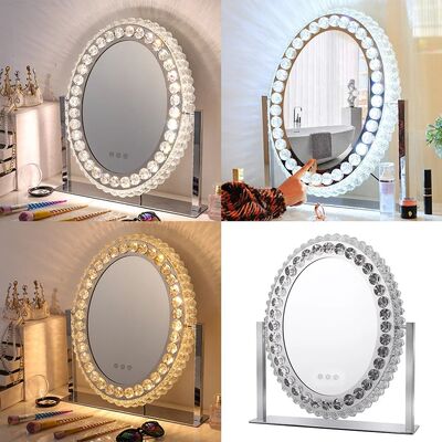Dimmable Led Light round Crystal Dressing Makeup Mirror lamp(WH-MR-80)